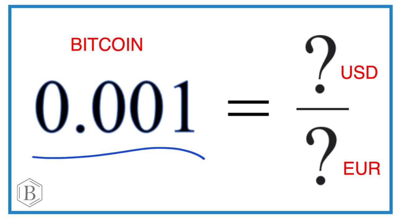 0.001 BTC (Bitcoin) to USD (United States Dollar)